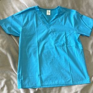 Light Blue Scrub Top